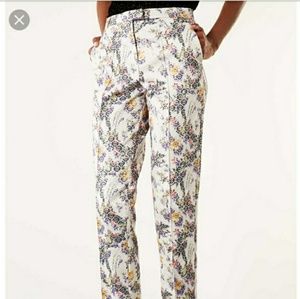 Topshop Floral Print  Cigarette Trousers